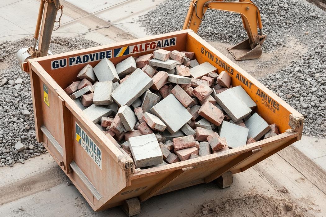 Concrete & Heavy Debris Dumpsters in Wylie TX - concrete, brick, block, asphalt, dirt, and stone